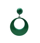 Boucle d'oreille flamenco en plastique. Cercle géant. Vert 2.893€ #502824650VRD
